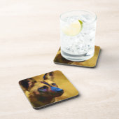 Afrikaanse wilde hond kunst bier onderzetter (Rechterzijde)