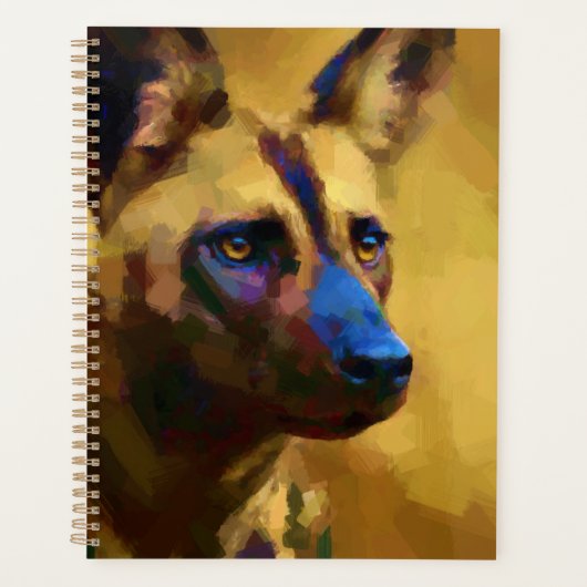 Afrikaanse wilde hond kunst planner (Voorkant)