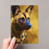 Afrikaanse wilde hond Lycaon Pictus Acryl Uitnodigingen (Insitu (Draagbaar))
