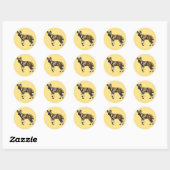 Afrikaanse wilde hond ronde sticker (Vel)