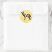 Afrikaanse wilde hond ronde sticker (Tas)