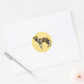 Afrikaanse wilde hond ronde sticker (Envelop)