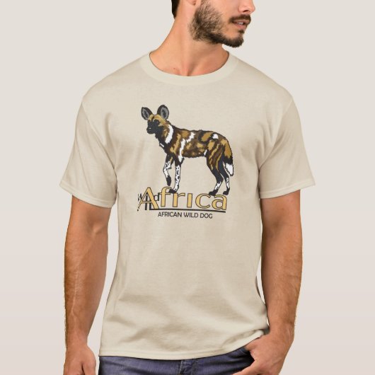 Afrikaanse wilde hond t-shirt (Voorkant)