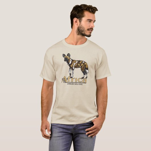 Afrikaanse wilde hond t-shirt (Voorkant volledig)