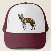 afrikaanse wilde hond trucker pet (Voorkant)