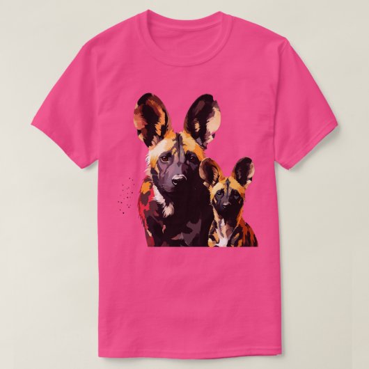 Afrikaanse Wilde Hond Vaderdag T-shirt (Design voorkant)