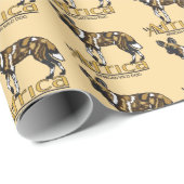Afrikaanse wilde hond. Wild Africa Cadeaupapier (Rol Hoek)