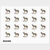 Afrikaanse wilde hond. Wild Africa Ronde Sticker (Vel)