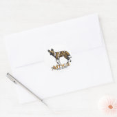 Afrikaanse wilde hond. Wild Africa Ronde Sticker (Envelop)