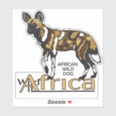 Afrikaanse wilde hond. Wild Africa Sticker (Vel)