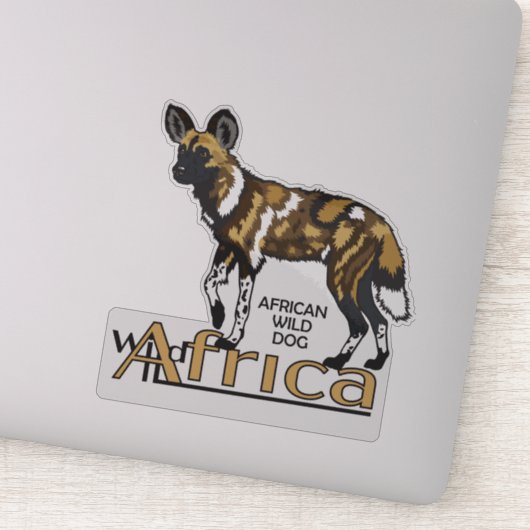 Afrikaanse wilde hond. Wild Africa Sticker (Detail)