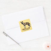 Afrikaanse wilde hond. Wild Africa Vierkante Sticker (Envelop)