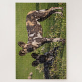 Afrikaanse wilde honden in Tanzania Legpuzzel (Verticaal)