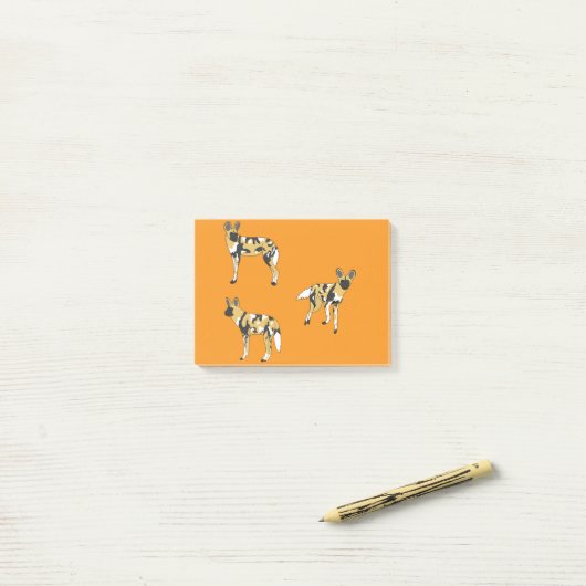 Afrikaanse Wilde Honden Post-it® Notes (Op bureau)