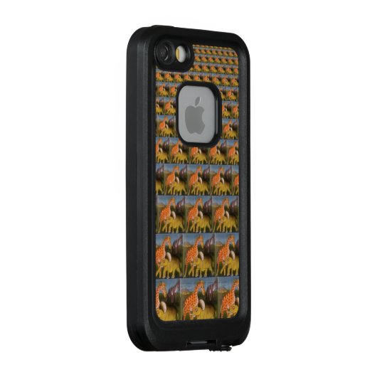 Afrikaanse Wilde WaterProof pop kunst LifeProof iPhone Hoesje (Achterkant / rechts)