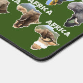 Afrikaanse Wildlife Continent Collage Bureaumat (Hoek)