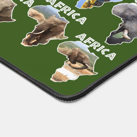 Afrikaanse Wildlife Continent Collage Bureaumat (Hoek)
