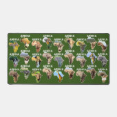 Afrikaanse Wildlife Continent Collage Bureaumat (Voorkant)