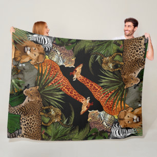 Afrikaanse wildlife Fleece Blanket Deken