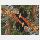 Afrikaanse wildlife Fleece Blanket Deken (Voorkant (Horizontaal))