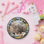 Afrikaanse Wildlife Fotocollage Olifant Trunks Papieren Bordje (Feest)