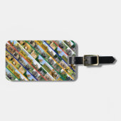 Afrikaanse Wildlife Gestreepte Multi Color Collage Bagagelabel (Voorkant horizontaal)