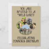 Afrikaanse Wildlife Pawprint Collage aangepaste te Kaart (Voorkant)