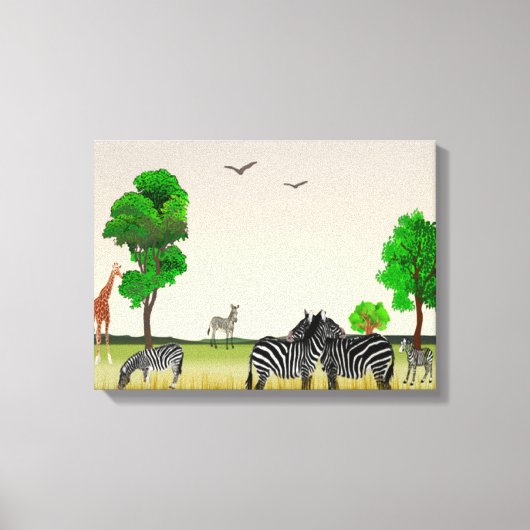 Afrikaanse wildreservaat canvas afdruk (Voorkant)