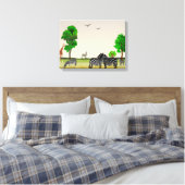 Afrikaanse wildreservaat canvas afdruk (Insitu (Slaapkamer))