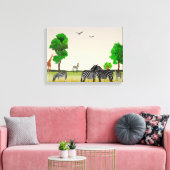 Afrikaanse wildreservaat canvas afdruk (Insitu (Woonkamer))