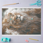 Afrikaanse witte leeuw majestueuze verschijning de tissuepapier (Craft)