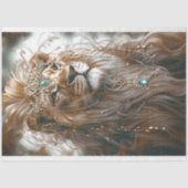 Afrikaanse witte leeuw majestueuze verschijning de tissuepapier (Voorkant)