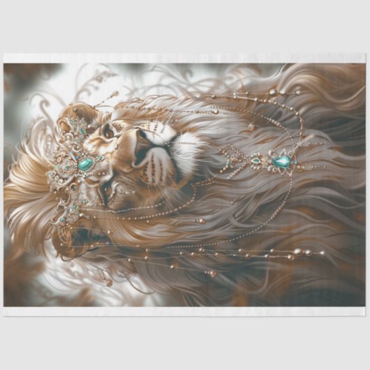 Afrikaanse witte leeuw majestueuze verschijning de tissuepapier (Voorkant)