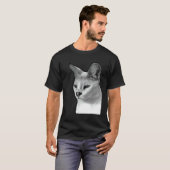 Afrikaanse witte serval kat t-shirt (Voorkant volledig)