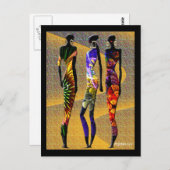 Afrikaanse woestijnbloemen briefkaart (Voorkant / Achterkant)