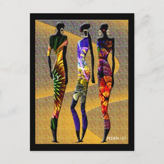 Afrikaanse woestijnbloemen briefkaart (Voorkant)