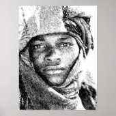 Afrikaanse woestijnjongen poster (Voorkant)