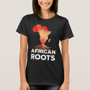 Afrikaanse wortels Afrika kaart Trots Afrikaans Af T-shirt
