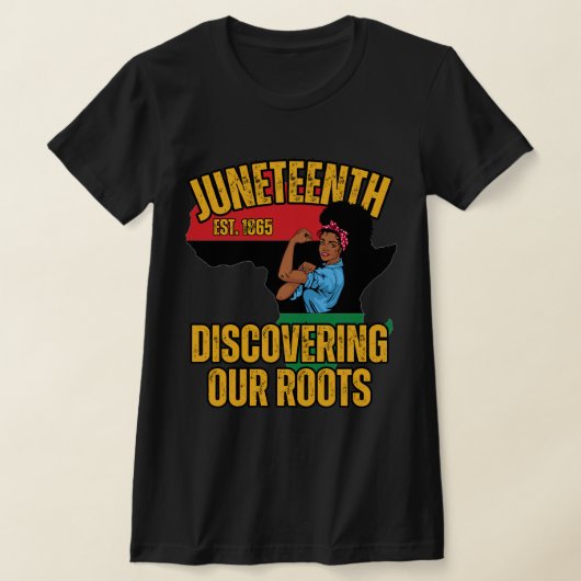 Afrikaanse wortels | Juneteenth | Zwarte Geschiede T-shirt (Laagn)