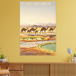 Afrikaanse WPA vintage reisposter Canvas Afdruk