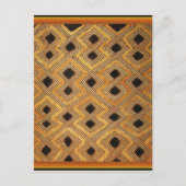 Afrikaanse Zaïre Congo Kuba Textiel Briefkaart (Voorkant)