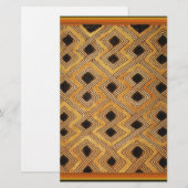 Afrikaanse Zaïre Congo Kuba Textiel Briefpapier (Voorkant / Achterkant)