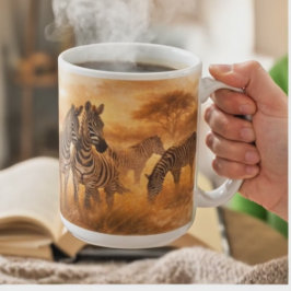 Afrikaanse Zebra Kudde | Savannah Wilde Kunst Koffiemok