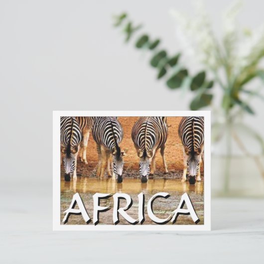 AFRIKAANSE ZEBRA (Mojisola Onifade) Briefkaart (Staand voorkant)