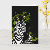 Afrikaanse Zebra Nacht Kaart (Gele Bloem)