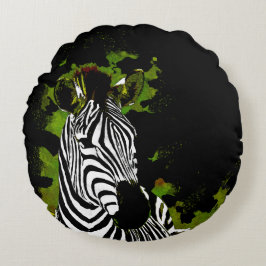 Afrikaanse Zebra nacht Rond Kussen