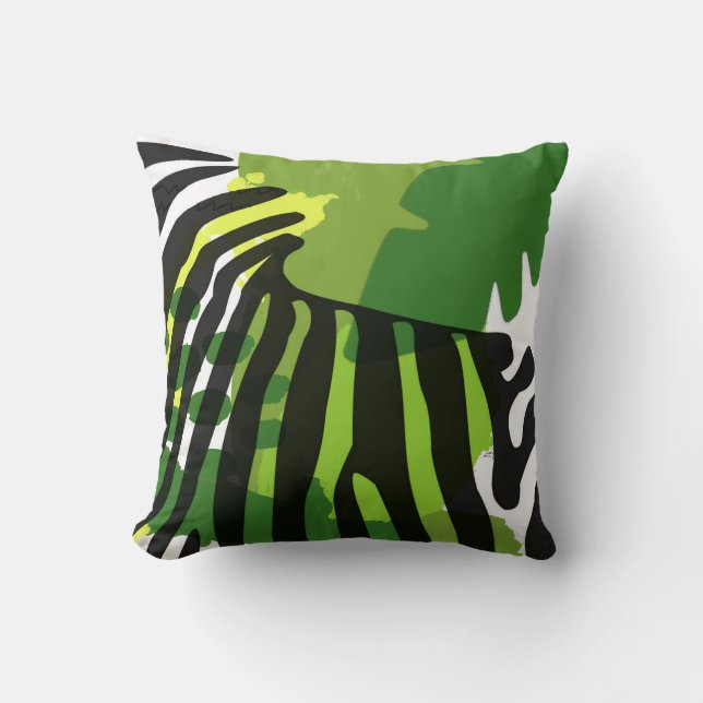 Afrikaanse Zebra silhouet Kussen (Voorkant)