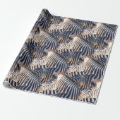 Afrikaanse Zebra Wildlife Cadeaupapier (Uitgerold)