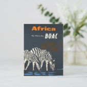 -Afrikaanse Zebra Wildlife Travel Briefkaart (Staand voorkant)