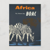 -Afrikaanse Zebra Wildlife Travel Briefkaart (Voorkant)